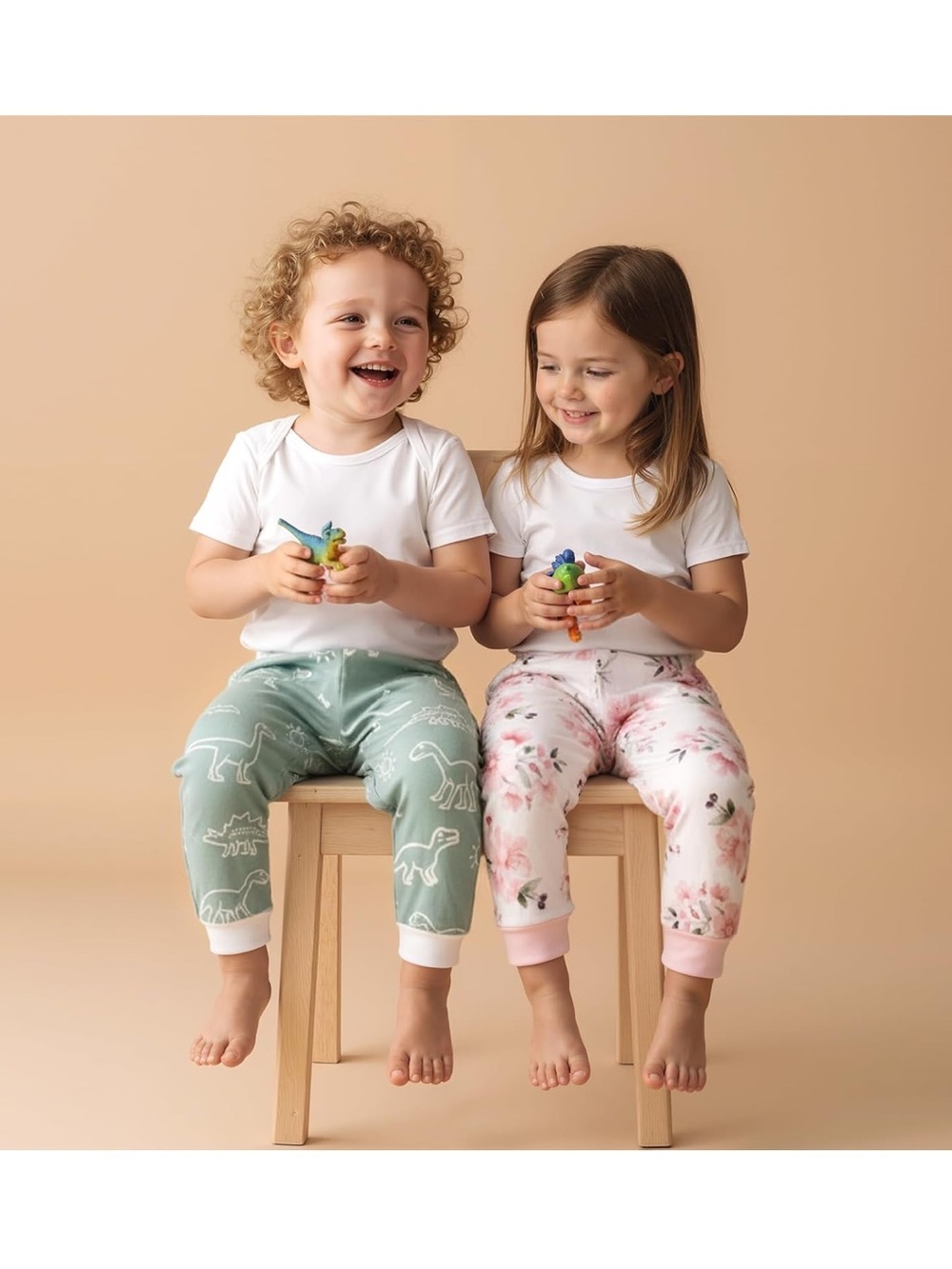Litto Goose Baby Jogger Pants,Elastic Cuffs-Stay-On Lightweight Joggers 3-Pack - Picture 4 of 12